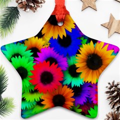 Colorful sunflowers                                                   Ornament (Star)