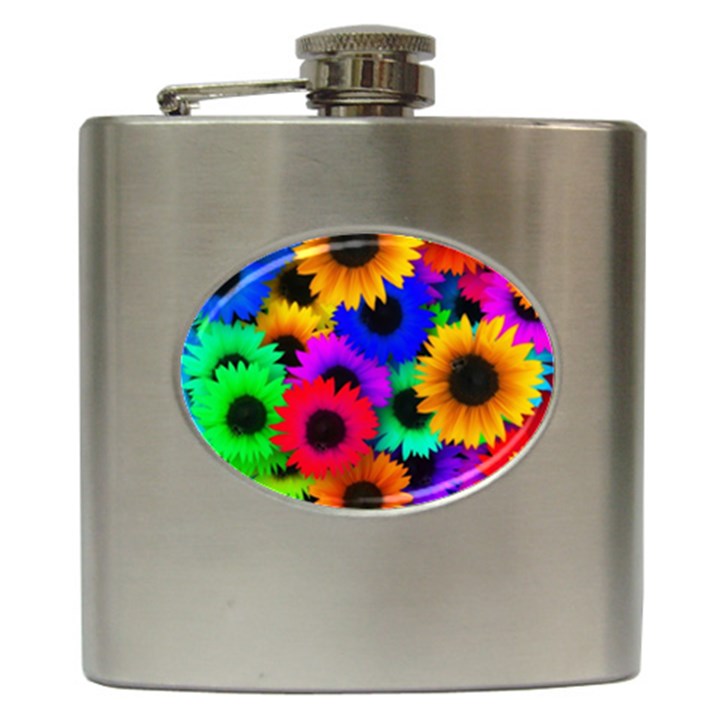 Colorful sunflowers                                                   Hip Flask (6 oz)