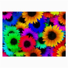 Colorful sunflowers                                                   Large Glasses Cloth