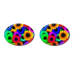 Colorful sunflowers                                                   Cufflinks (Oval)