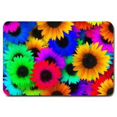 Colorful sunflowers                                                   Large Doormat