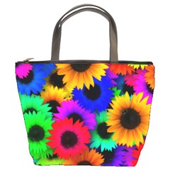 Colorful sunflowers                                                   Bucket Bag