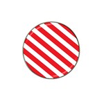 Candy Cane Red White Line stripes pattern peppermint Christmas delicious design Hat Clip Ball Marker (10 pack) Front