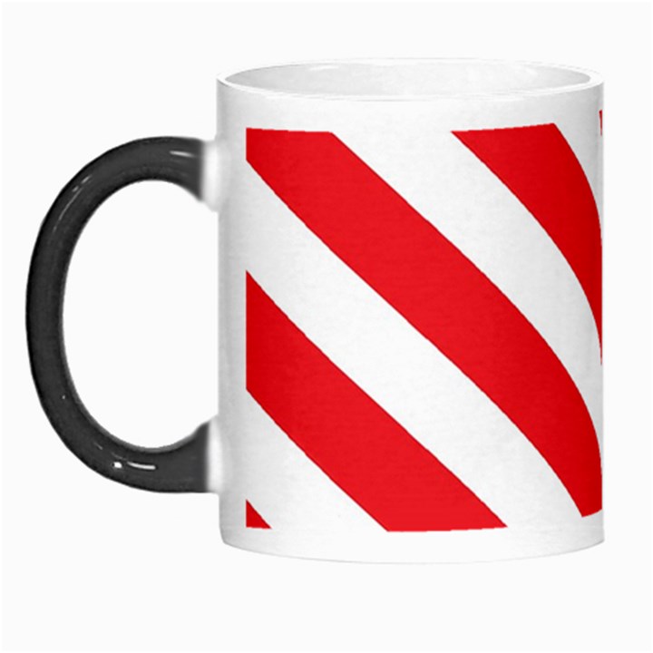 Candy Cane Red White Line stripes pattern peppermint Christmas delicious design Morph Mugs