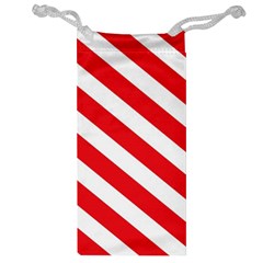 Candy Cane Red White Line Stripes Pattern Peppermint Christmas Delicious Design Jewelry Bag by genx