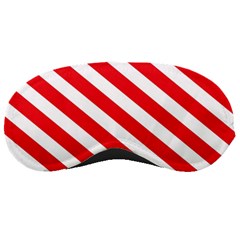 Candy Cane Red White Line Stripes Pattern Peppermint Christmas Delicious Design Sleeping Mask by genx