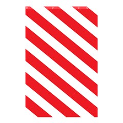 Candy Cane Red White Line Stripes Pattern Peppermint Christmas Delicious Design Shower Curtain 48  X 72  (small)  by genx