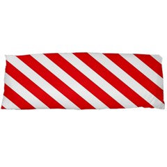 Candy Cane Red White Line Stripes Pattern Peppermint Christmas Delicious Design Body Pillow Case (dakimakura) by genx