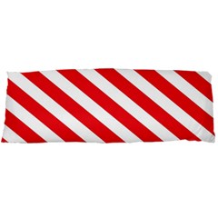 Candy Cane Red White Line Stripes Pattern Peppermint Christmas Delicious Design Body Pillow Case Dakimakura (two Sides) by genx