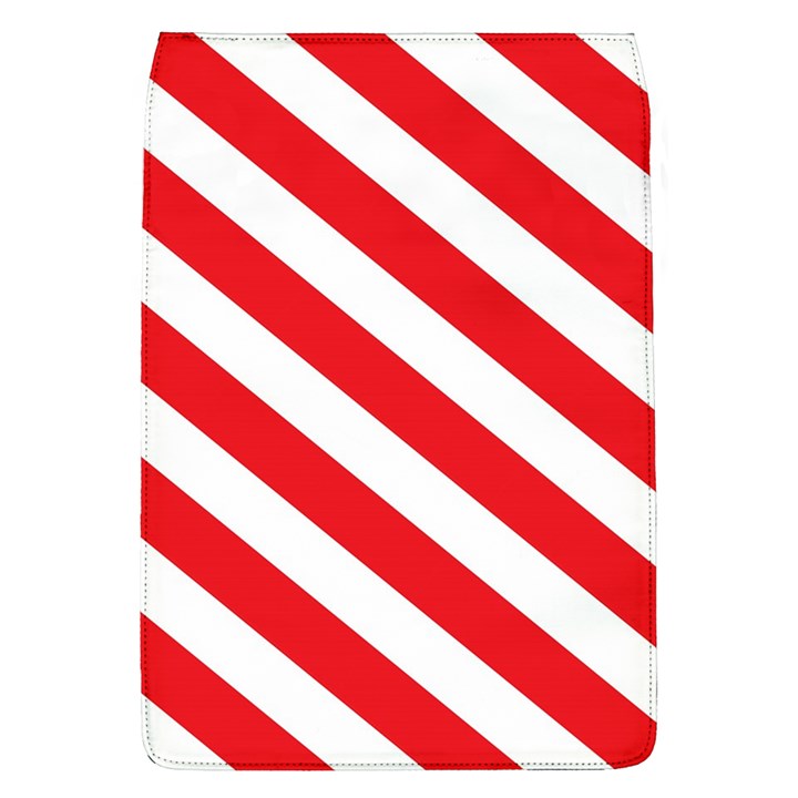 Candy Cane Red White Line stripes pattern peppermint Christmas delicious design Removable Flap Cover (L)