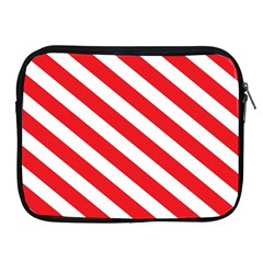 Candy Cane Red White Line Stripes Pattern Peppermint Christmas Delicious Design Apple Ipad 2/3/4 Zipper Cases by genx