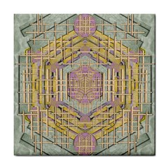 Temple Of Wood With A Touch Of Japan Tile Coaster by pepitasart