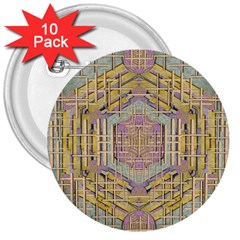 Temple Of Wood With A Touch Of Japan 3  Buttons (10 Pack)  by pepitasart