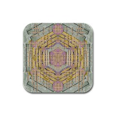 Temple Of Wood With A Touch Of Japan Rubber Square Coaster (4 Pack)  by pepitasart