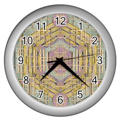 Temple Of Wood With A Touch Of Japan Wall Clock (silver) by pepitasart