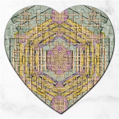 Temple Of Wood With A Touch Of Japan Jigsaw Puzzle (heart) by pepitasart