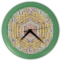 Temple Of Wood With A Touch Of Japan Color Wall Clock by pepitasart