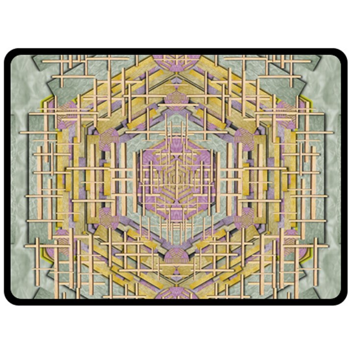 Temple Of Wood With A Touch Of Japan Fleece Blanket (Large) 