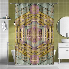 Temple Of Wood With A Touch Of Japan Shower Curtain 48  X 72  (small)  by pepitasart