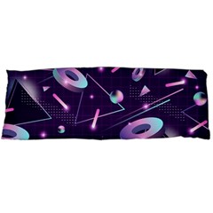 Retrowave Aesthetic Vaporwave Retro Memphis Pattern 80s Design Geometrical Shapes Futurist Pink Blue 3d Body Pillow Case (dakimakura) by genx