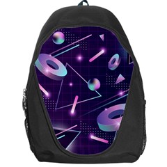 Retrowave Aesthetic Vaporwave Retro Memphis Pattern 80s Design Geometrical Shapes Futurist Pink Blue 3d Backpack Bag by genx