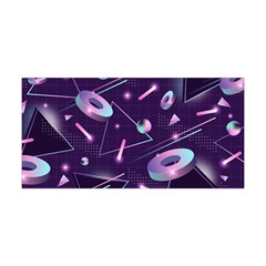 Retrowave Aesthetic Vaporwave Retro Memphis Pattern 80s Design Geometrical Shapes Futurist Pink Blue 3d Yoga Headband by genx