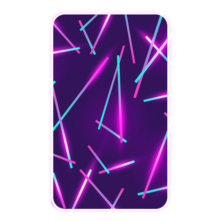 Retrowave Aesthetic vaporwave retro memphis pattern 80s design geometric shapes futurist purple pink blue neon light Memory Card Reader (Rectangular)