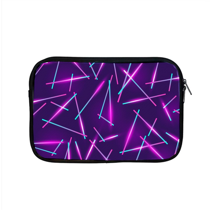 Retrowave Aesthetic vaporwave retro memphis pattern 80s design geometric shapes futurist purple pink blue neon light Apple MacBook Pro 15  Zipper Case