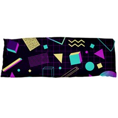 Retrowave Aesthetic Vaporwave Retro Memphis Pattern 80s Design 3d Geometric Shapes Body Pillow Case Dakimakura (two Sides) by genx