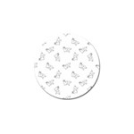 Messy Life Phrase Motif Typographic Pattern Golf Ball Marker Front