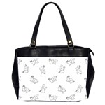 Messy Life Phrase Motif Typographic Pattern Oversize Office Handbag (2 Sides) Front