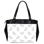 Messy Life Phrase Motif Typographic Pattern Oversize Office Handbag (2 Sides) Back