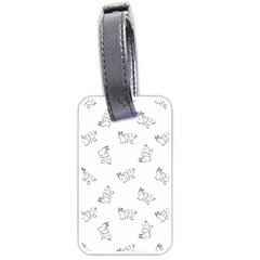 Messy Life Phrase Motif Typographic Pattern Luggage Tag (one Side) by dflcprintsclothing