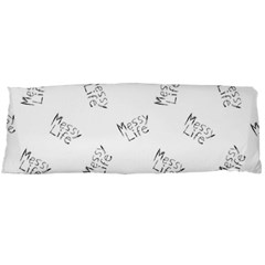 Messy Life Phrase Motif Typographic Pattern Body Pillow Case (dakimakura) by dflcprintsclothing