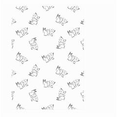 Messy Life Phrase Motif Typographic Pattern Large Garden Flag (two Sides)