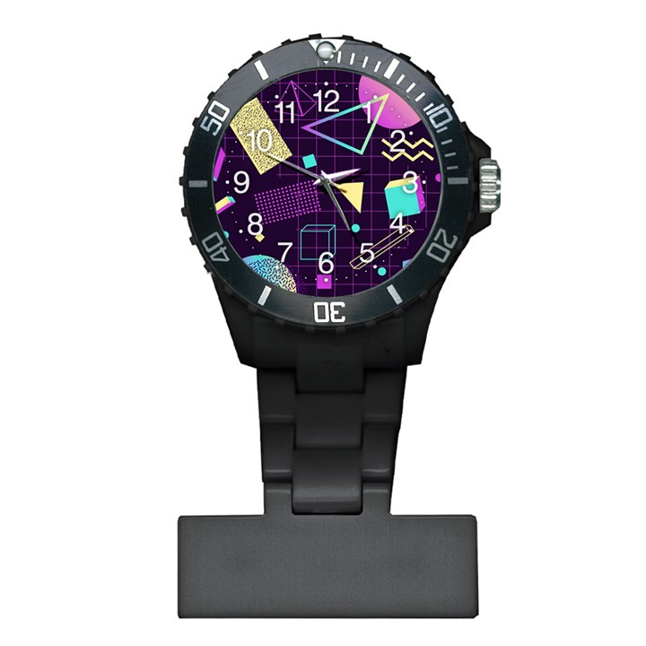 Retrowave Aesthetic vaporwave retro memphis pattern 80s design 3D geometric shapes Plastic Nurses Watch