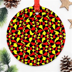 Rby 77 1 Round Ornament (two Sides) by ArtworkByPatrick