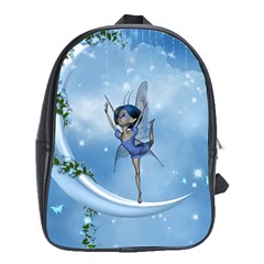 Little Fairy Dancing On The Moon School Bag (xl) by FantasyWorld7