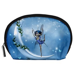 Little Fairy Dancing On The Moon Accessory Pouch (large) by FantasyWorld7