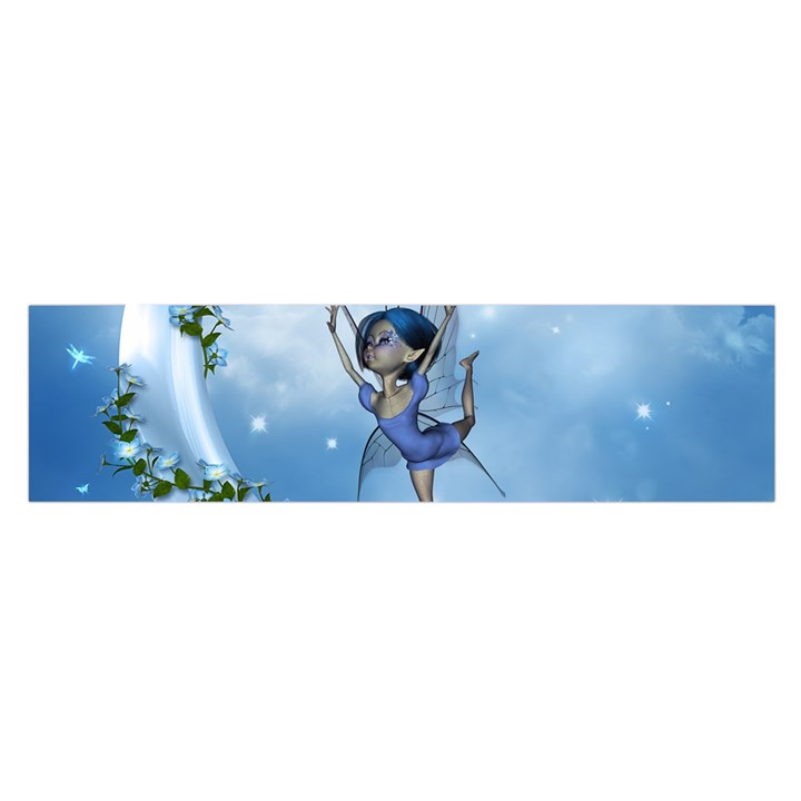 Little Fairy Dancing On The Moon Satin Scarf (Oblong)