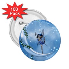 Little Fairy Dancing On The Moon 2 25  Buttons (100 Pack)  by FantasyWorld7