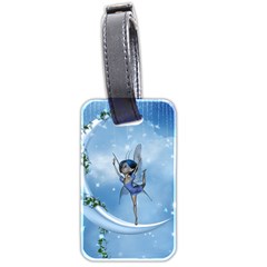 Little Fairy Dancing On The Moon Luggage Tag (two Sides) by FantasyWorld7