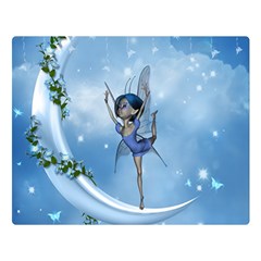 Little Fairy Dancing On The Moon Double Sided Flano Blanket (large)  by FantasyWorld7