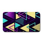 Retrowave Aesthetic vaporwave retro memphis triangle pattern 80s yellow turquoise purple Medium Bar Mats 16 x8.5  Bar Mat