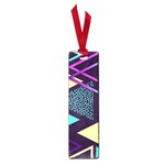 Retrowave Aesthetic vaporwave retro memphis triangle pattern 80s yellow turquoise purple Small Book Marks Front