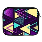 Retrowave Aesthetic vaporwave retro memphis triangle pattern 80s yellow turquoise purple Apple iPad 2/3/4 Zipper Cases Front