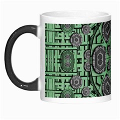 Bamboo Wood And Flowers In The Green Morph Mugs by pepitasart