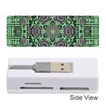 Bamboo Wood And Flowers In The Green Memory Card Reader (Stick) Front