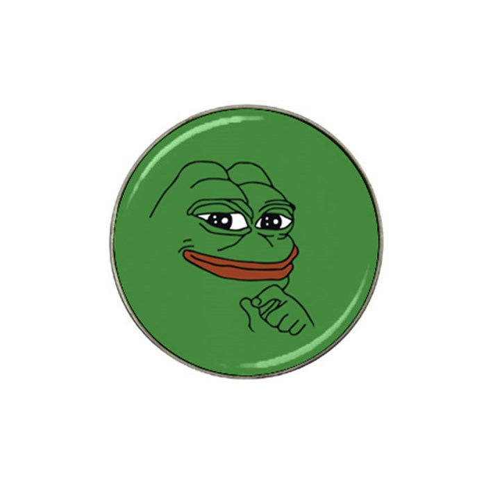 Pepe The Frog Smug face with smile and hand on chin meme Kekistan all over print green Hat Clip Ball Marker (4 pack)