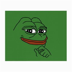 Pepe The Frog Smug Face With Smile And Hand On Chin Meme Kekistan All Over Print Green Small Glasses Cloth by snek